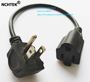 

NCHTEK US 3Pin Flat Plug Power Adapter Cord,Nema 5-15P Male Plug to 5-15R Female Extension Cable,5-15P/5-15R/Free Shipping/10PCS