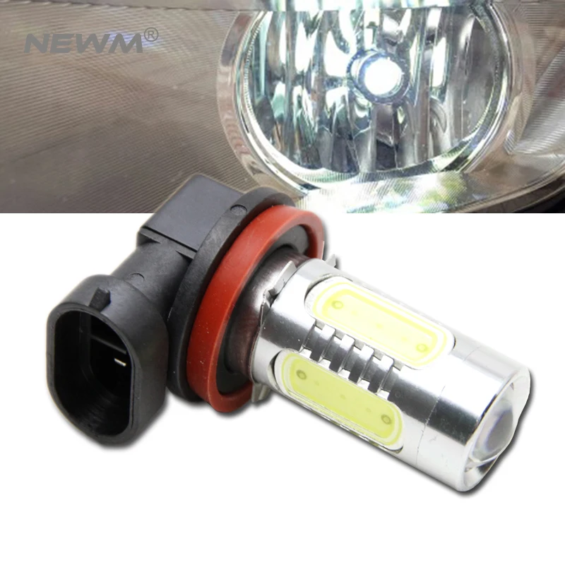 1x H11 H8 LED canbus Bulbs Reflector Mirror Design For Fog Lights No