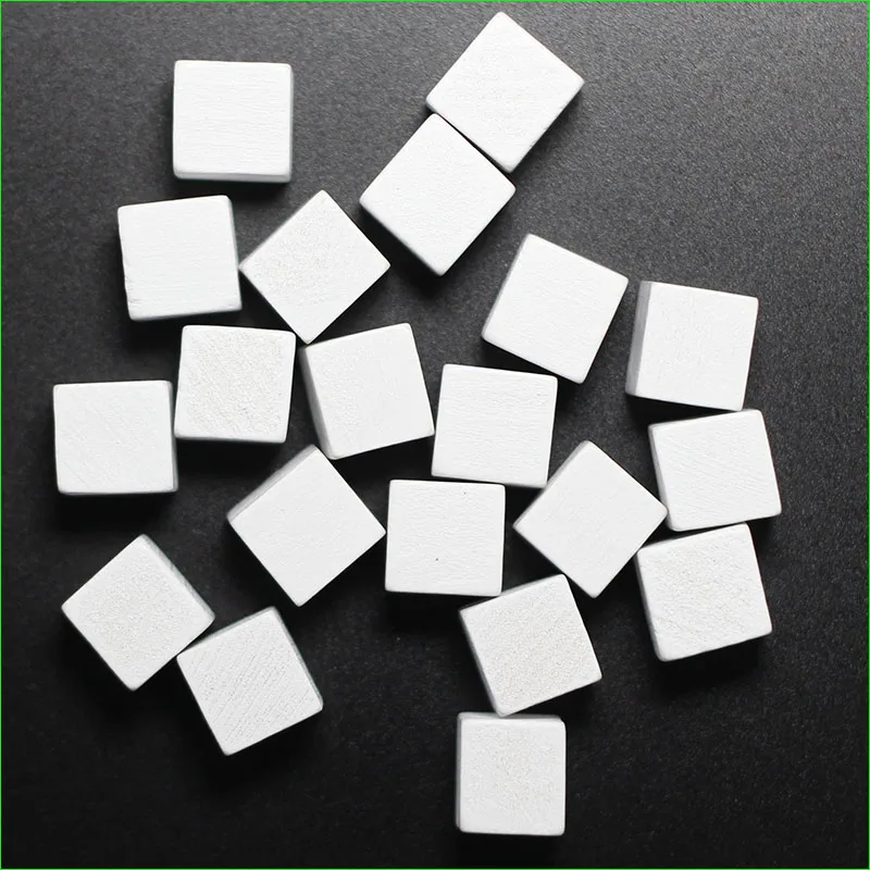 50 штук белый деревянный кубик 10*10*10 мм настольные игры