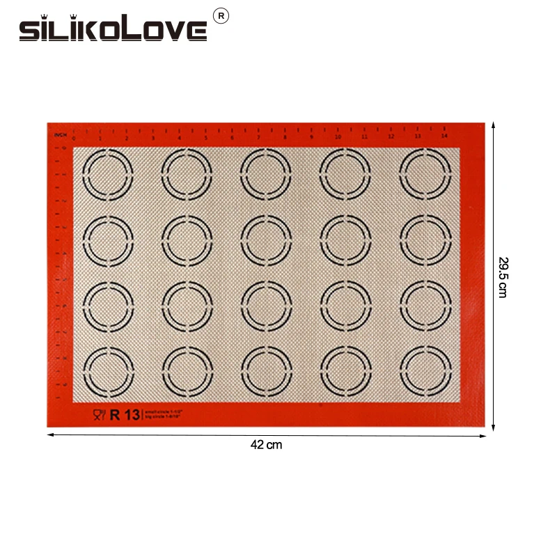 Silikolove 42*29.5 см выпечки Коврики антипригарным силиконовый коврик Простыни Формы для выпечки Кондитерские Инструменты раскатки теста Коврики для торт Cookie Macaron