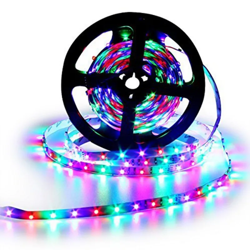

RGB Led Strip Light 3528 DC12V Flexible Lighting String Ribbon Tape Lamp LED Strip 5M 60Leds