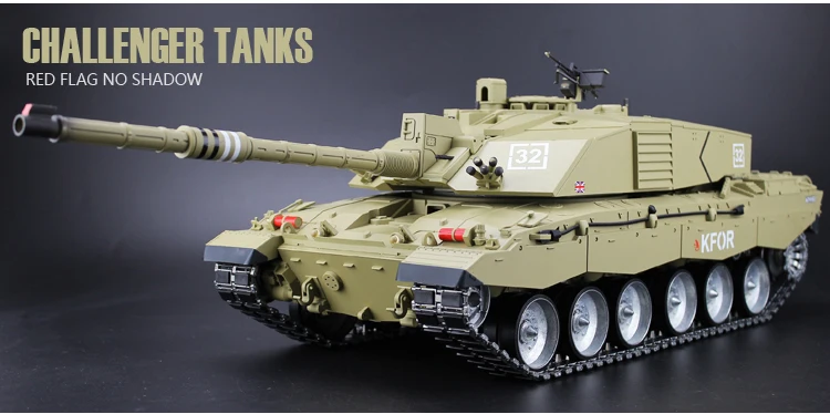 2,4 Ghz RC 1/16 Британский основной боевой танк модель Challenger 2 Танк конечная металлическая Версия страйкбол дым звук металлические шестерни треки