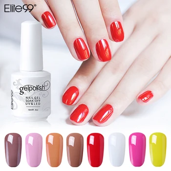 

Elite99 15ml UV Curing Soak Off Gel Lacquer Varnishes Color Coat Professional Eco-friendly UV LED Nail Gel Polish Pick 1
