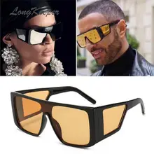 Longkeader, большая оправа, стимпанк, солнцезащитные очки, мужские, большие, модные, солнцезащитные очки, квадратные, зеркальные, мужские, Oculos Gafas de sol feminino, UV400