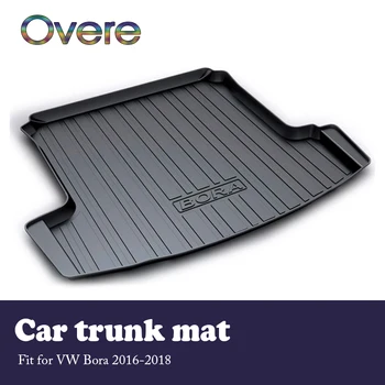 

Overe 1Set Car Cargo rear trunk mat For VW Bora 2016 2017 2018 Anti-slip mat Waterproof carpet Boot Liner Tray Car accesssories