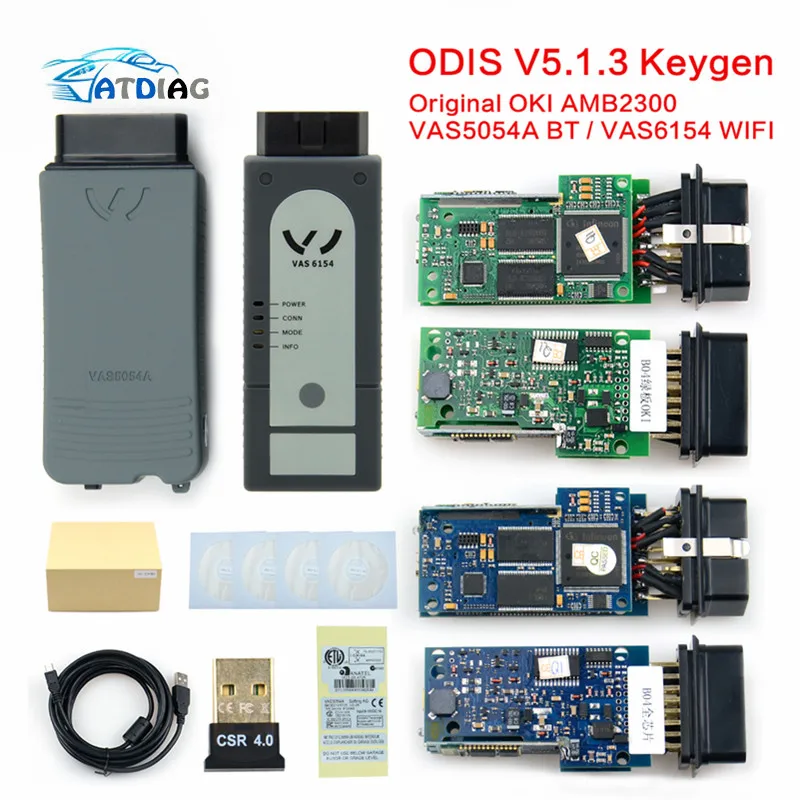 

OKI VAS 5054A ODIS V5.1.3 Keygen Bluetooth AMB2300 VAS 6154 WIFI VAS5054A Full Chip VAS5054 UDS For VAG Diagnostic Tool