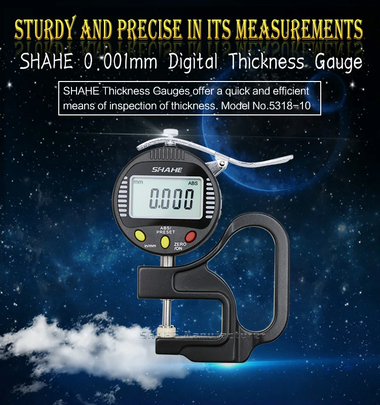 0,001 мм Высокая точность электронный цифровой толщиномер 10 мм 0-0," толщиномер кожи измеритель толщины бумаги