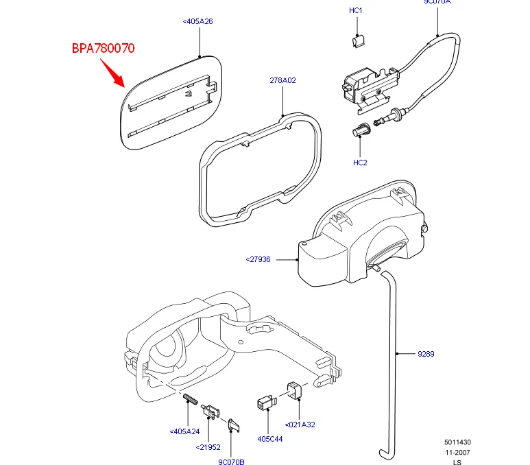 Bpa780070 Авто топливного бака наполнитель доступа чехол для LR3 Discovery 3 LR4 Discovery 4 автомобиля топливный бак двери запчастей поставщика