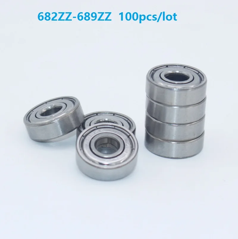 

100pcs 682ZZ 683ZZ 684ZZ 685ZZ 686ZZ 687ZZ 688ZZ 689ZZ deep groove ball bearing shielded 682 683 684 685 686 687 688 689 ZZ Z