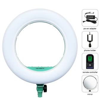 

Yidoblo QS-480EII Photography Selfie Video Ring lamp 18" 480PCS LED Ring Light Bio-Color Remote Adjustable Ring Lamp Kit