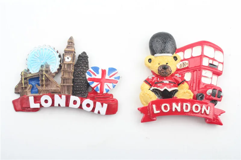 2018 New LONDON souvenir fashion resin 3d fridge world trip city