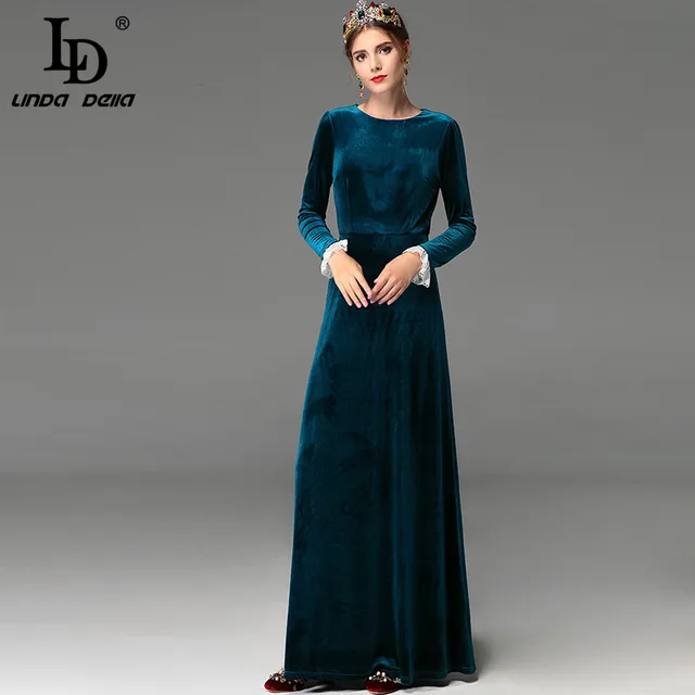 Long Velvet Dress