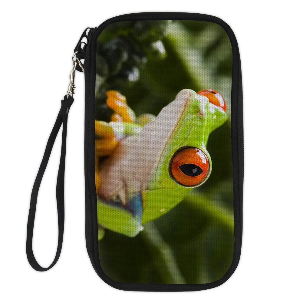 FORUDESIGNS/длинный клатч с рисунком лягушки на молнии изображением животных кошельки