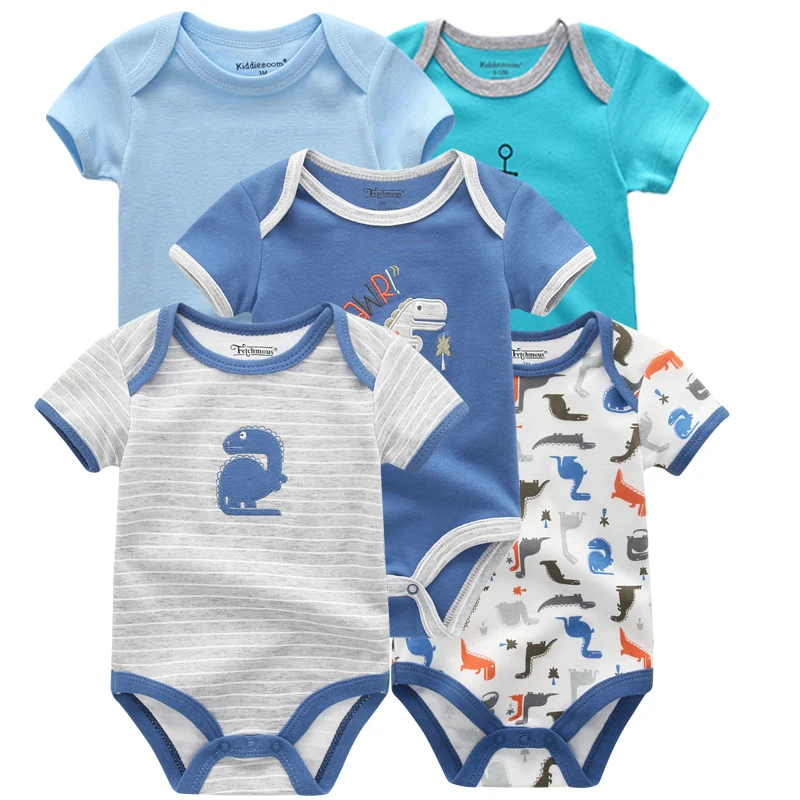 Г., 5 шт./партия, одежда для девочек комбинезон с коротким рукавом, хлопок, одежда для маленьких мальчиков Одежда для новорожденных девочек Roupas de bebe, 0-12 мес