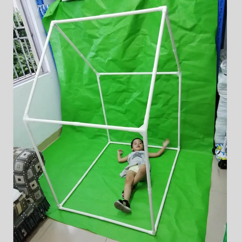 Diy принцесса дом рамка игровой домик для детей полка вечеринок пластиковые трубы