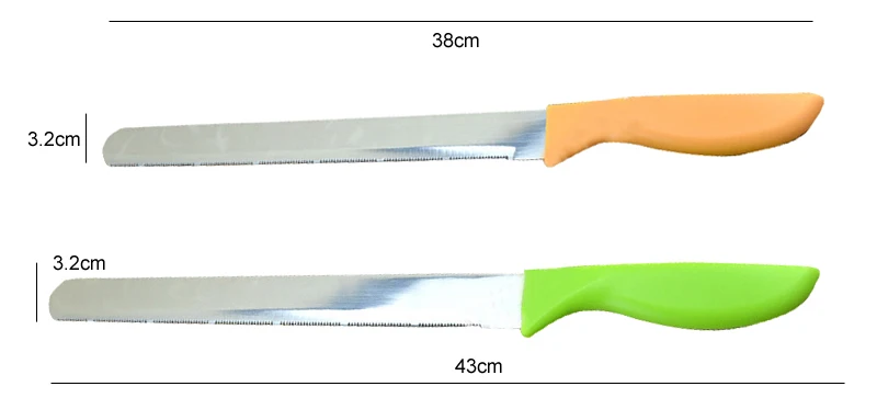 OBRKING 10 дюймов/12 дюймов из нержавеющей стали нож для хлеба тост ножик для крема инструменты для выпекания зубчатые инструменты для выпечки торта