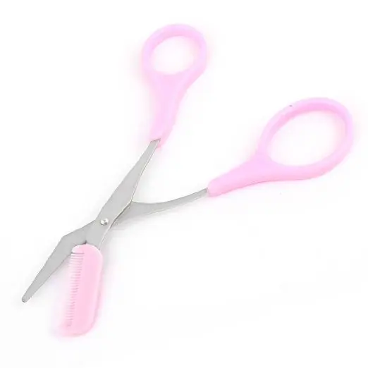 5'' Beauty Trimmer cosmetic hair shear groom comb Eyelash trim Girl Lady makeup tool eye brow Women Eyebrow Scissor