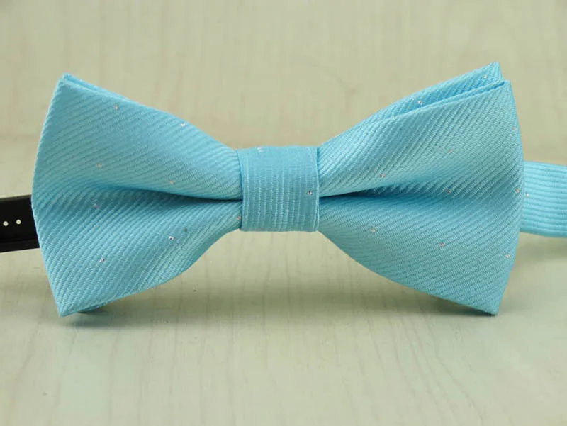 Лидер продаж Детский галстук-бабочка мода в полоску серебро Flash Dot Bowties для обувь мальчиков и девочек милый галстук бабочка дети - Цвет: SKY BLUE
