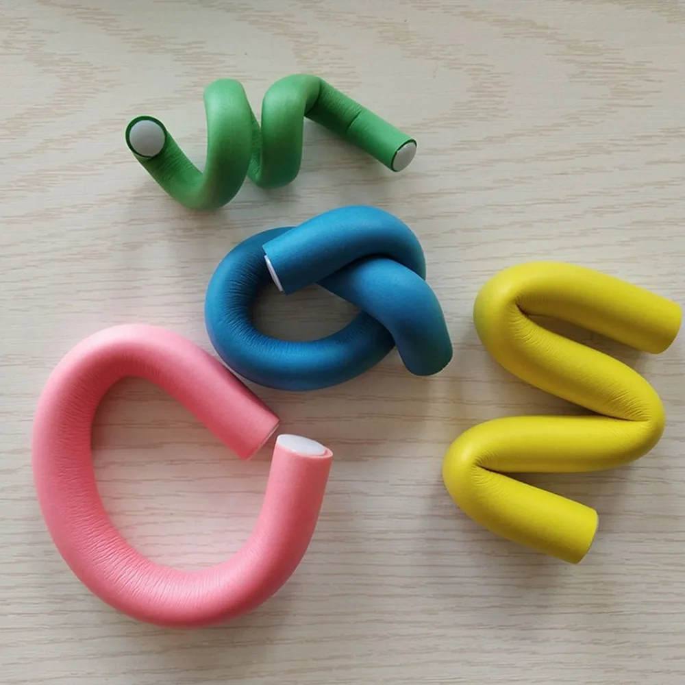 

10pcs DIY curlers for hair soft hair rollers curler Pearl Cotton Hair Roll curls bagels bendy flexi rods spiral magic curl perms
