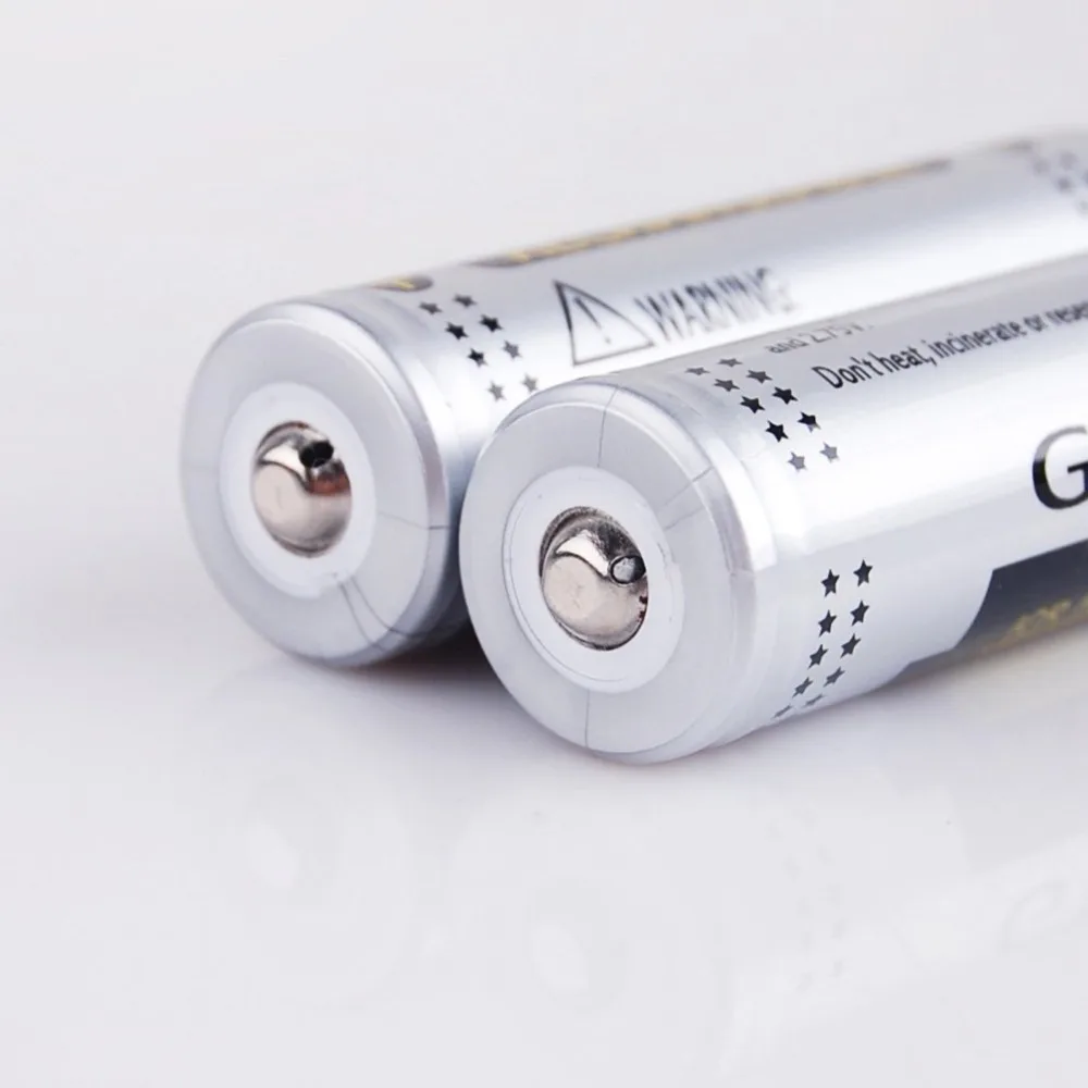 GTF 4 шт. 3,7 в 18650 батарея реальная емкость 3500 мАч литий-ионная аккумуляторная остроконечная батарея для фонарика Прямая ячеек