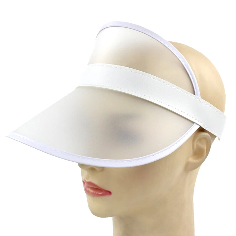 Neon Sun Visor Peak Cap Clear Plastic Sunvisor Party Hat Fancy Dress