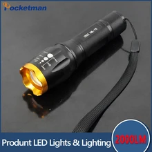 2000Lm CREE XM L T6 focus adjustable outdoor camping 5 modes font b led b font