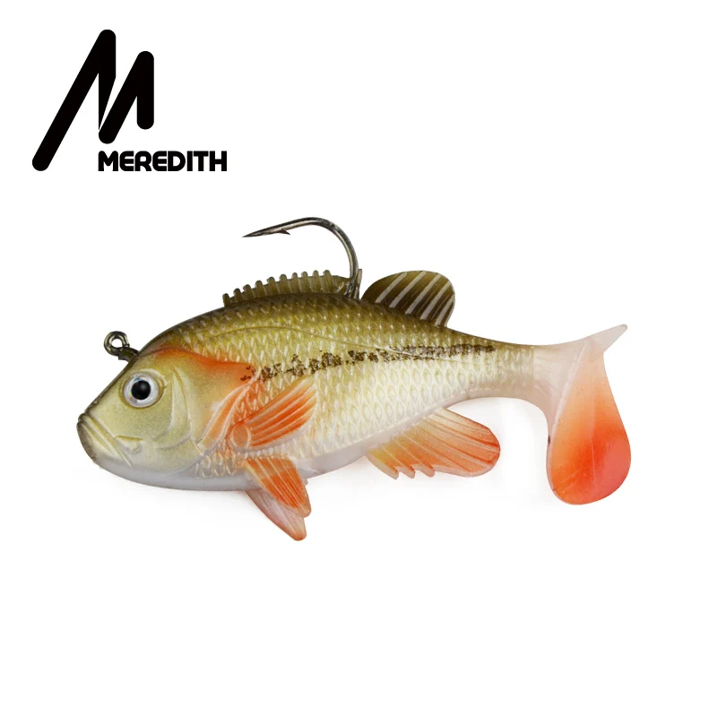 Meredith 3,1" Sunfish 3 шт. 21,6 г 8 см свинцовая наживка для рыбалки, искусственные мягкие приманки, мягкие воблеры для рыбалки, свинцовая наживка, Снасть - Цвет: D