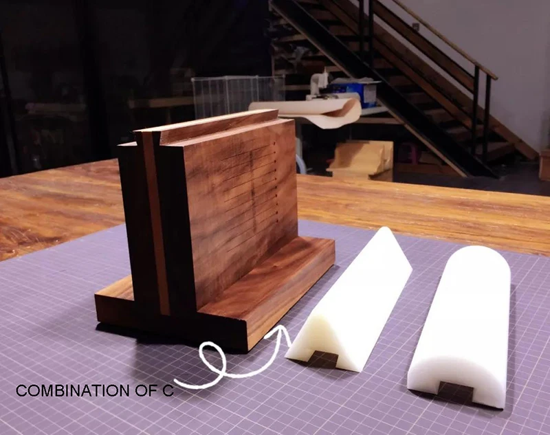 

DIY leather making assistant tool - as support, assist to finish the bending part of the leather
