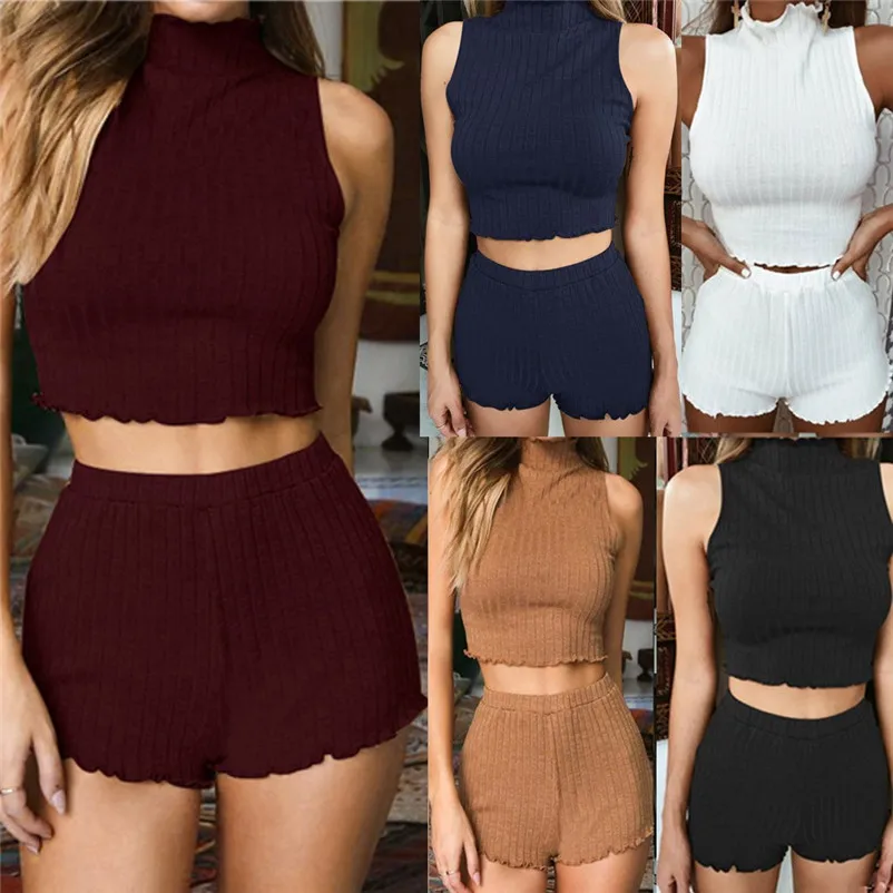 New fashion Two piece set tracksuit for women Sweatshirt Pants Sets Sport Sleeveless Wear Casual Suit chandal mujer 3D05 (3)