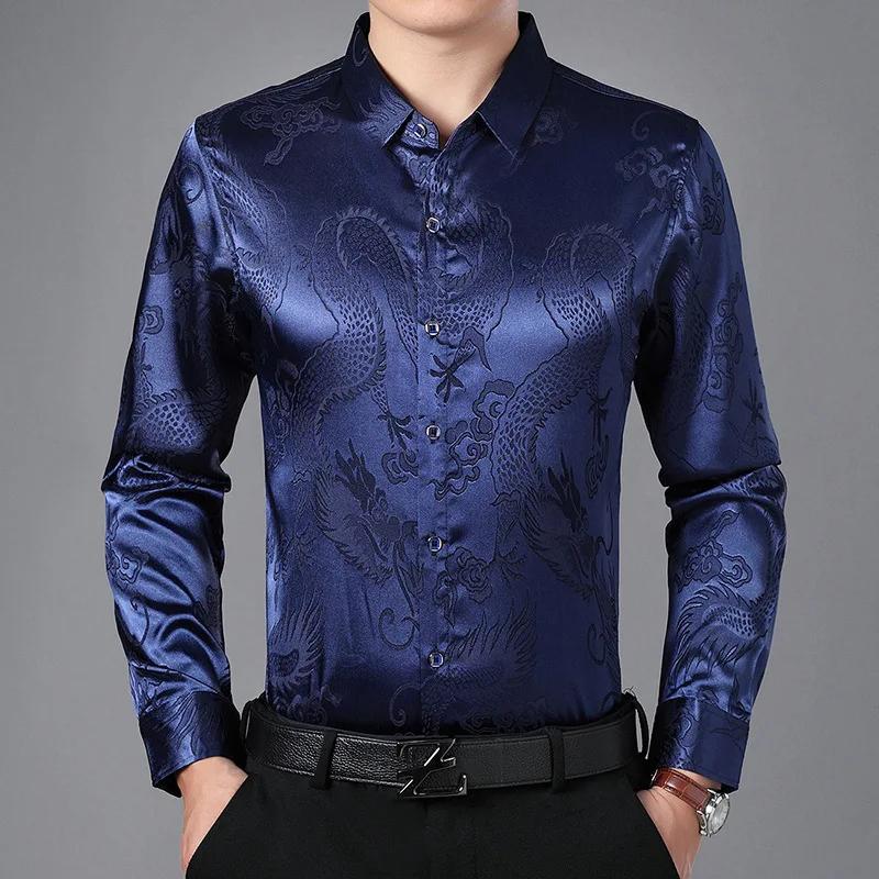satin shirt and jeans