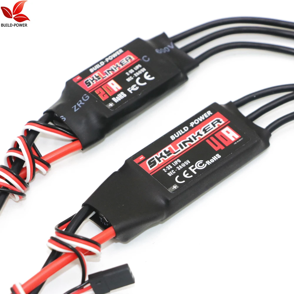 Сборка мощности Skylinker BLHeli ESC 20A 30A 40A ESC Регулятор скорости с UBEC 2-3S для RC FPV Квадрокоптер RC Самолеты вертолет