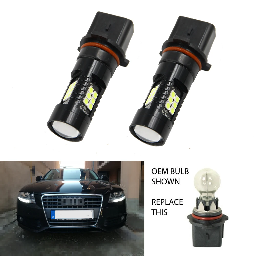 

2x P13W PSX26W / SH23W / 12277 Bulb LED Fog Daytime Running Light For Skoda Yeti 5L 508 For Audi A4 B8(CA219x2)