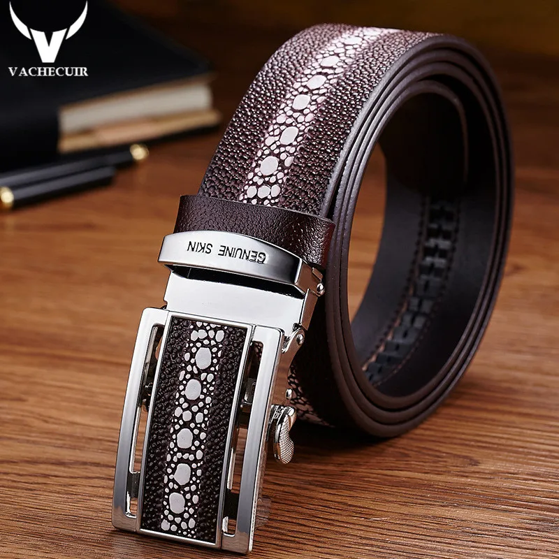 2017 New Real Leather Automatic Belts for Ben ,Men's Automatic Buckle Belts Men's Business Belt