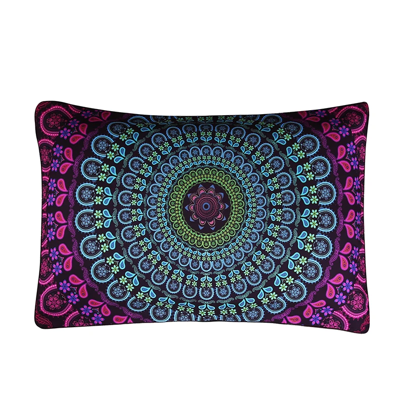 BeddingOutlet Bohemian Bedding Set Mandala Duvet Cover Set Posture Million Romantic Soft Bedclothes Queen Boho 4 Pieces Bed