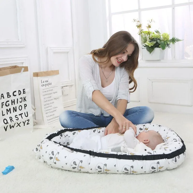 Новорожденный ребенок Средний бионическая кровать, пригодная для стирки портативный хлопок Колыбель бампер несколько стилей путешествия