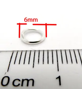

1000pcs Silver Plated Open Jump Rings(06) 6mm Dia. Findings(w00112)