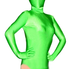 TB-YYJSY) зеленая блестящая лайкра колготки из спандекса унисекс Фетиш зентай купальник