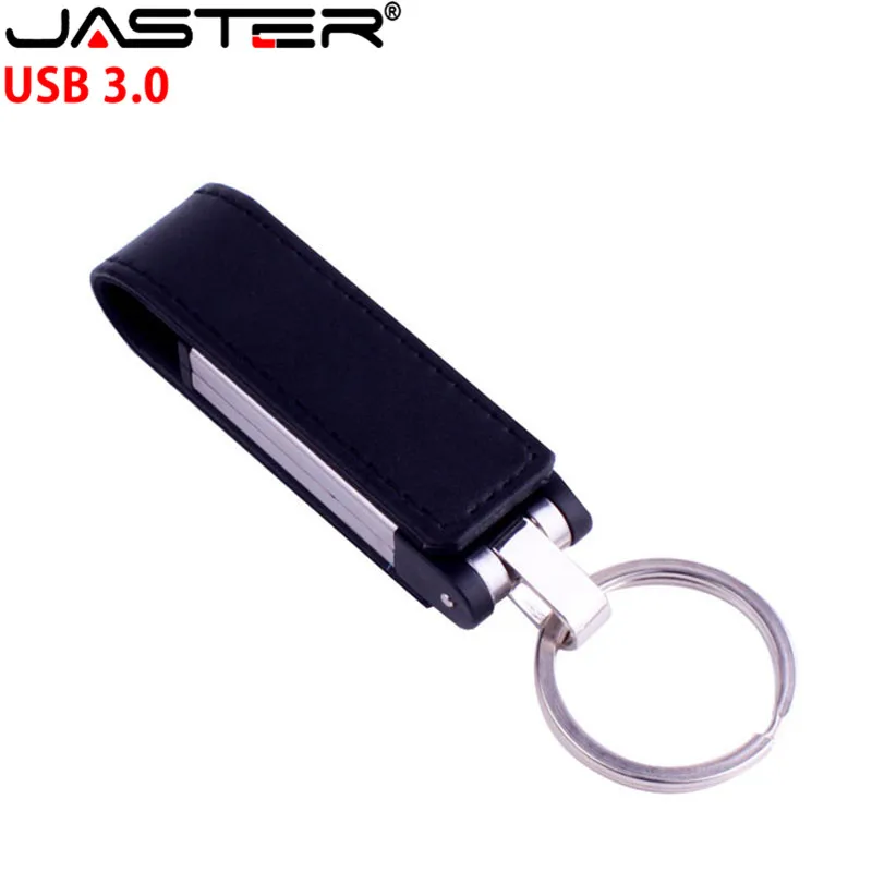 JASTER USB 3,0 логотип клиента кожа и металл стиль USB флэш-накопитель Флешка 8 ГБ 16 ГБ 32 ГБ Брелок карта памяти