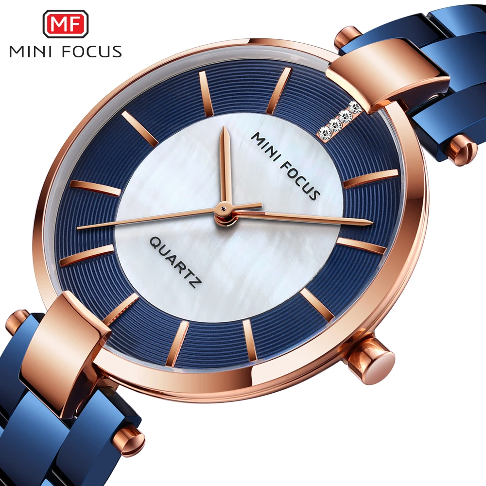 Goedkoop MINIFOCUS Horloges Vrouwen Quartz Lady Polshorloge vrouwen Jurk Horloges Merk Luxe Mode Dames Horloges Relogio Feminino