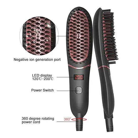 

Beard Straightener Fast Anti-Scald Beard Straightening Comb Ceramic Heated Beard Brush - 3 Temperature settings Straightener