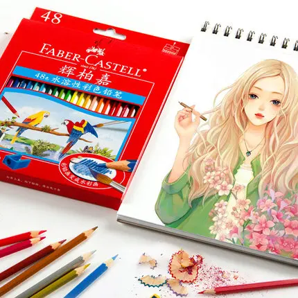 12, 24, 36, 48, 60, 72 цвета/набор, водорастворимый цветной карандаш для рисования, акварельные ручки, принадлежности для рисования