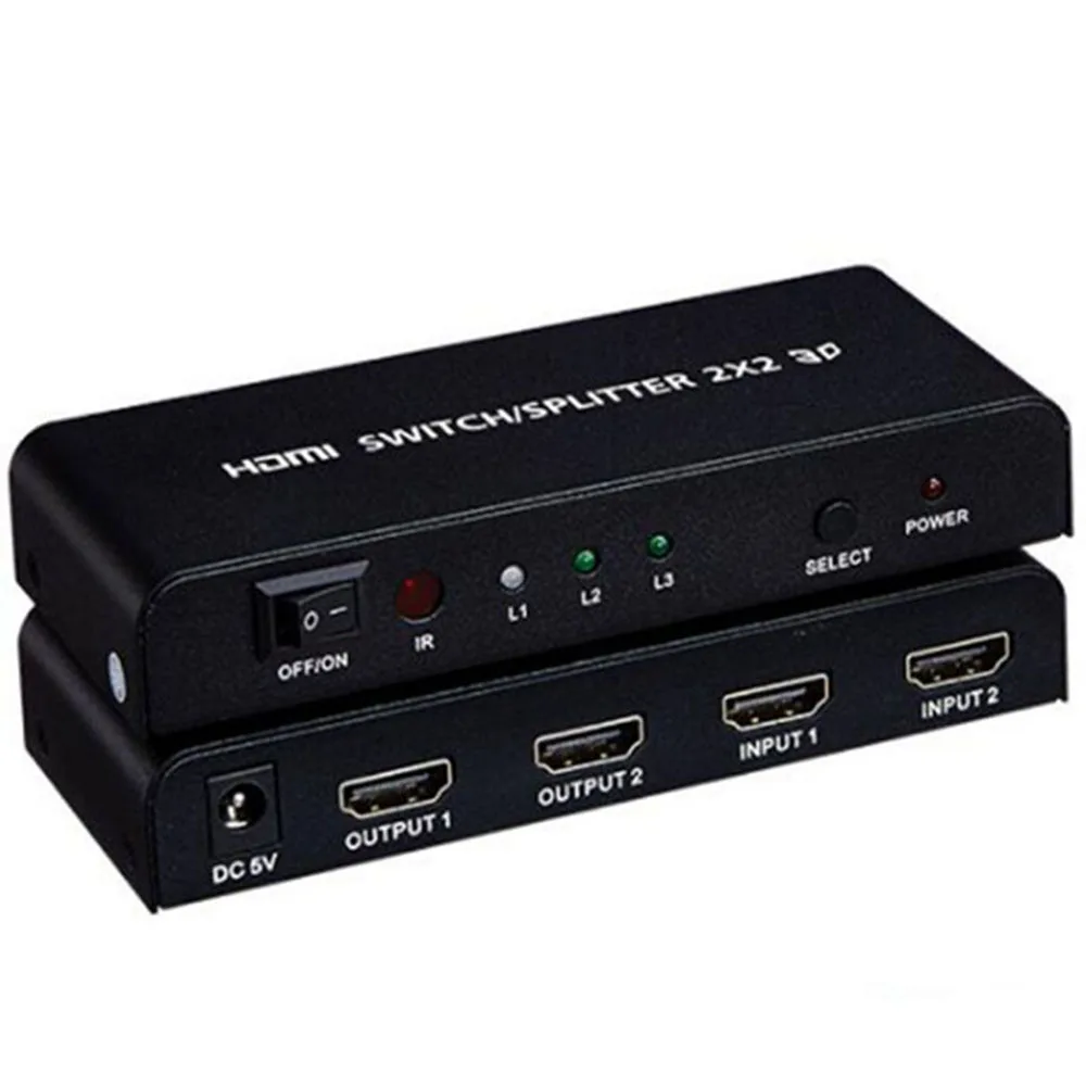 2x4 HDMI сплиттер 1.4b матричный аудио видео конвертер адаптер поддерживает 3D 1080p 4K 2X2