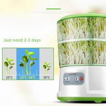 Intelligence Bean Sprouts Machine Thermostat Green Seeds Grow Automatic Bean Sprout Machine Nursery Seeding pots Plastic
