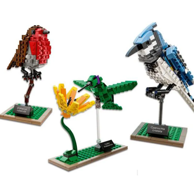

36009 IDEAS Series Birds Window Sill Decoration Blue Building Block Bricks Toys Compatible With Bela IDEAS 21301