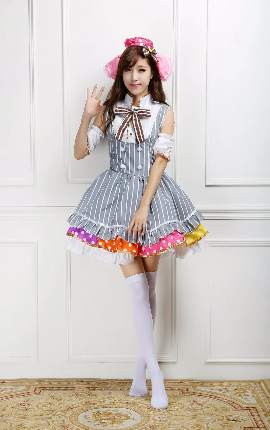 Новинка 2019 японское аниме женское платье для косплея Love live Kousaka Honoka горничной