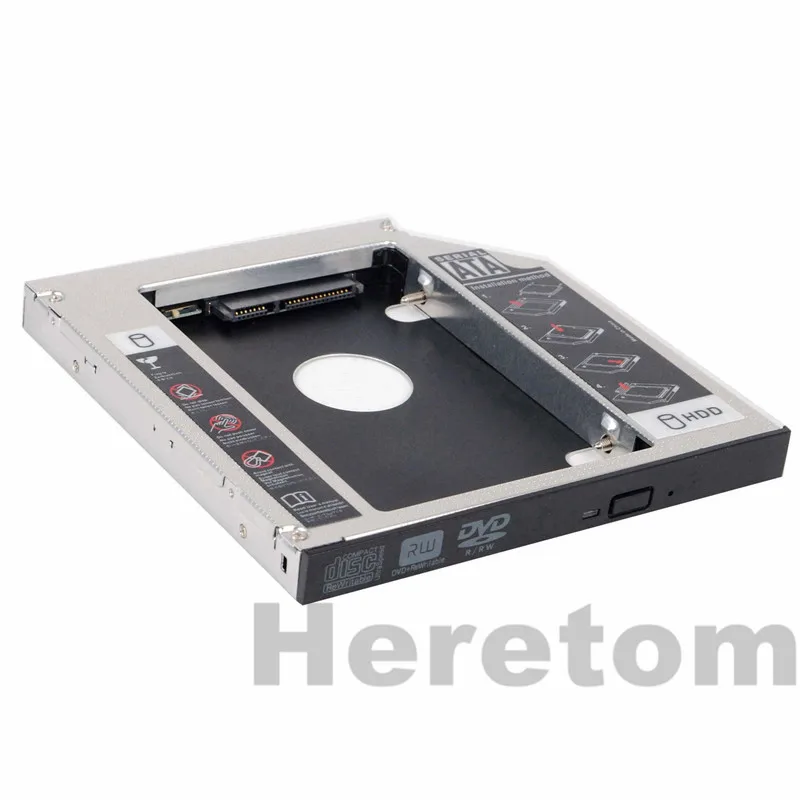 12.7mm 2nd HDD SSD Hard Drive Optical Caddy Adapter for HP Pavilion DV3 DV4 DV5 DV6 DV7 DV8 G4 G6 G7 replace UJ8B1 DS-8A5LH DVD 2.5 hdd external box