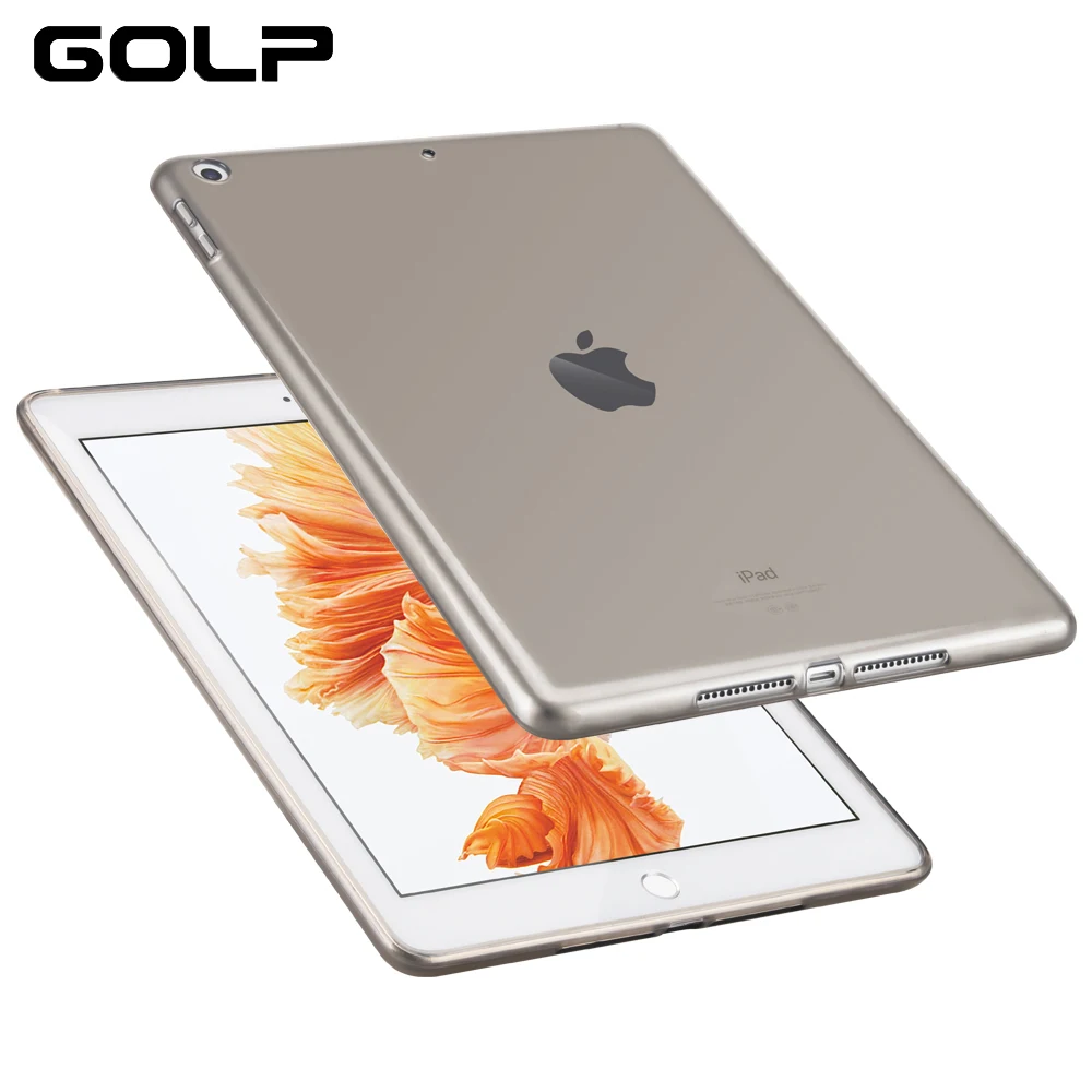 

Cover For iPad 9.7 2017 case GOLP Soft TPU Silicone Full Protective Back Covers For iPad 9.7 2018 case