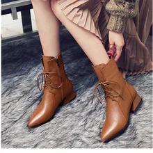 Красивые причудливые женские Ботинки на каблуке