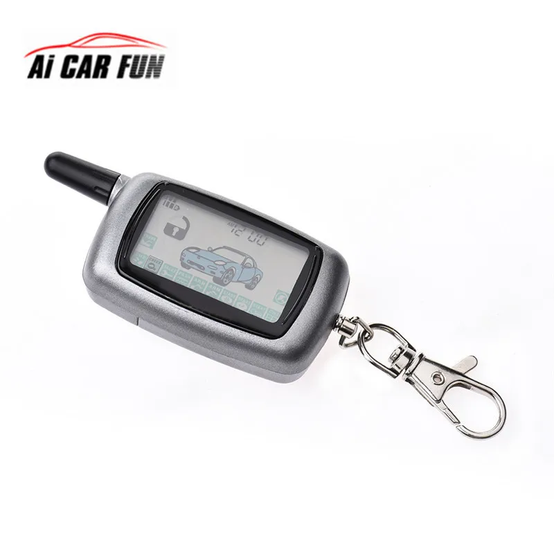 

Two Way Car Alarm System For Russian Version LCD Remote Controller for Starline A9 Twage A9 KeyChian Fob