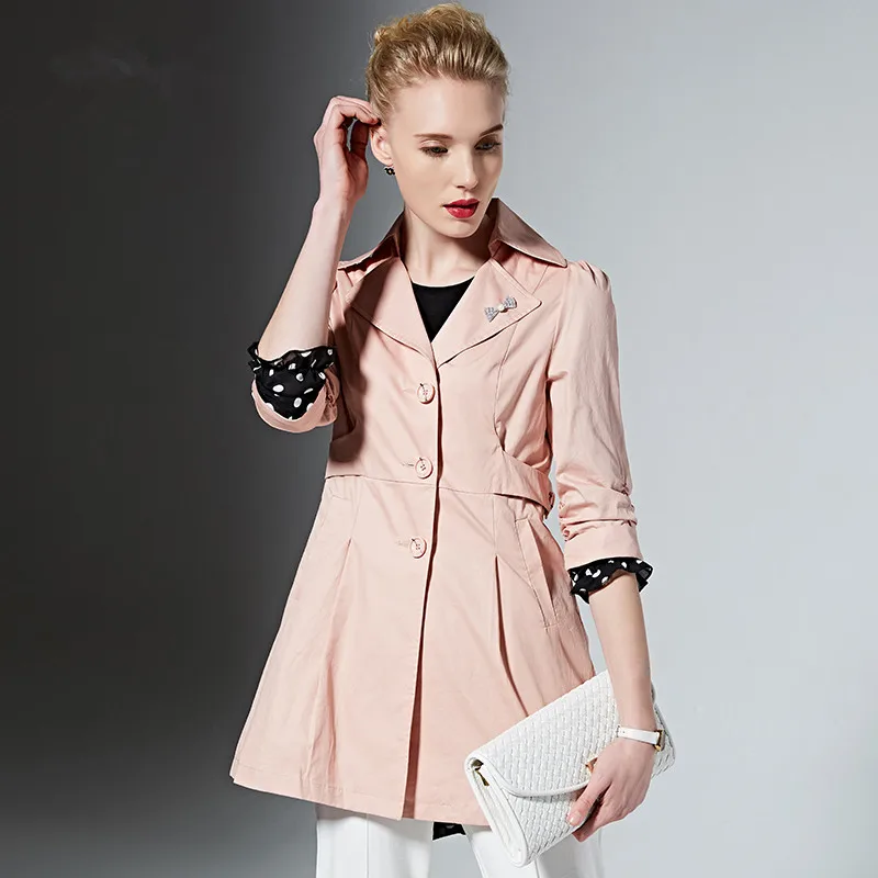 Women trench coat slim fit skirt trench coatin Trench from Women's